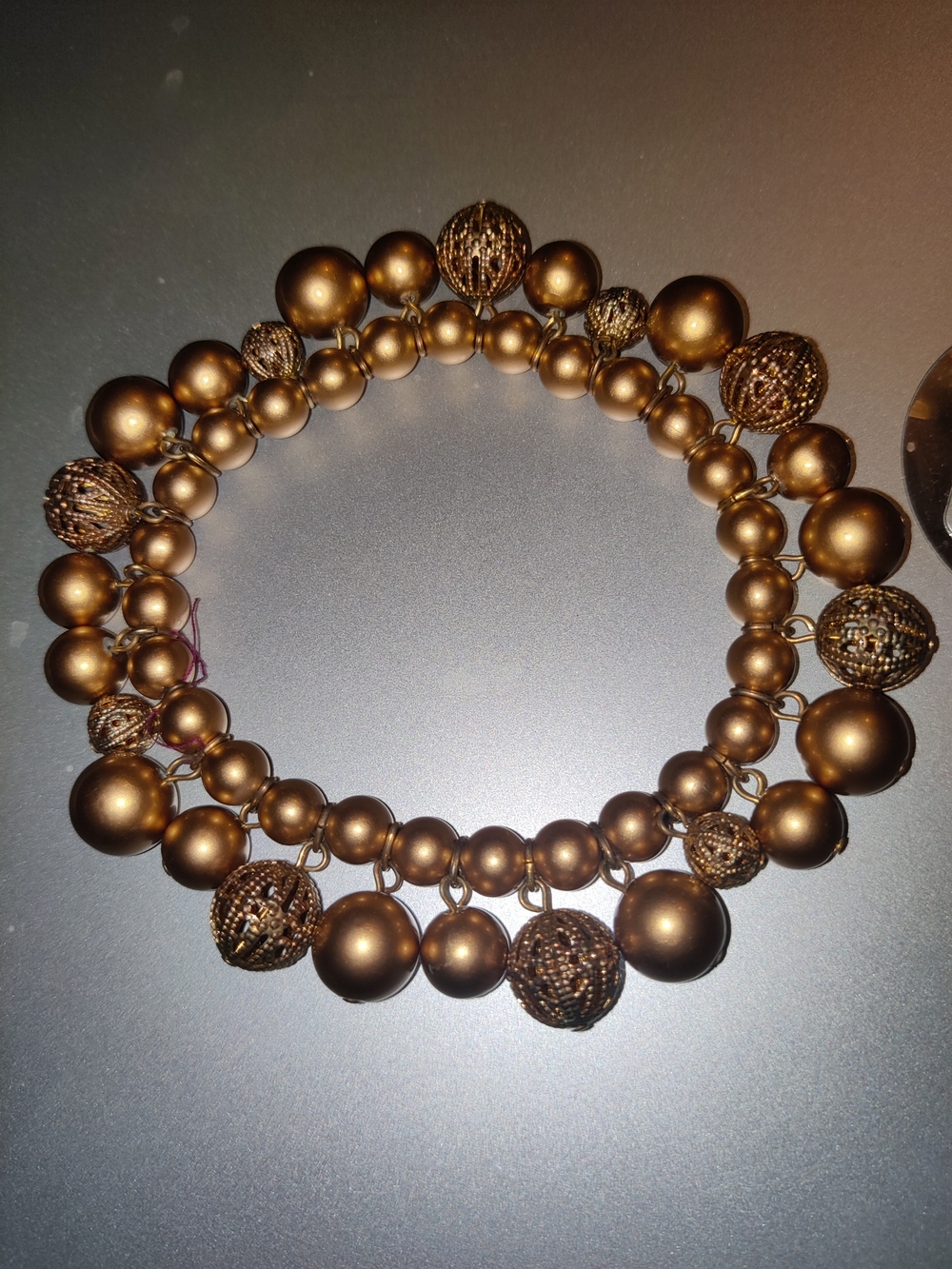 Vintage Bracelet Copper Colored Stretchy (Retro)